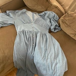 SHEIN Light Blue Maxi Dress